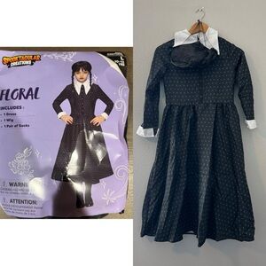 New Spooktacular Creations Floral 3 pc Large 10-12 yo Girls Costume Kids